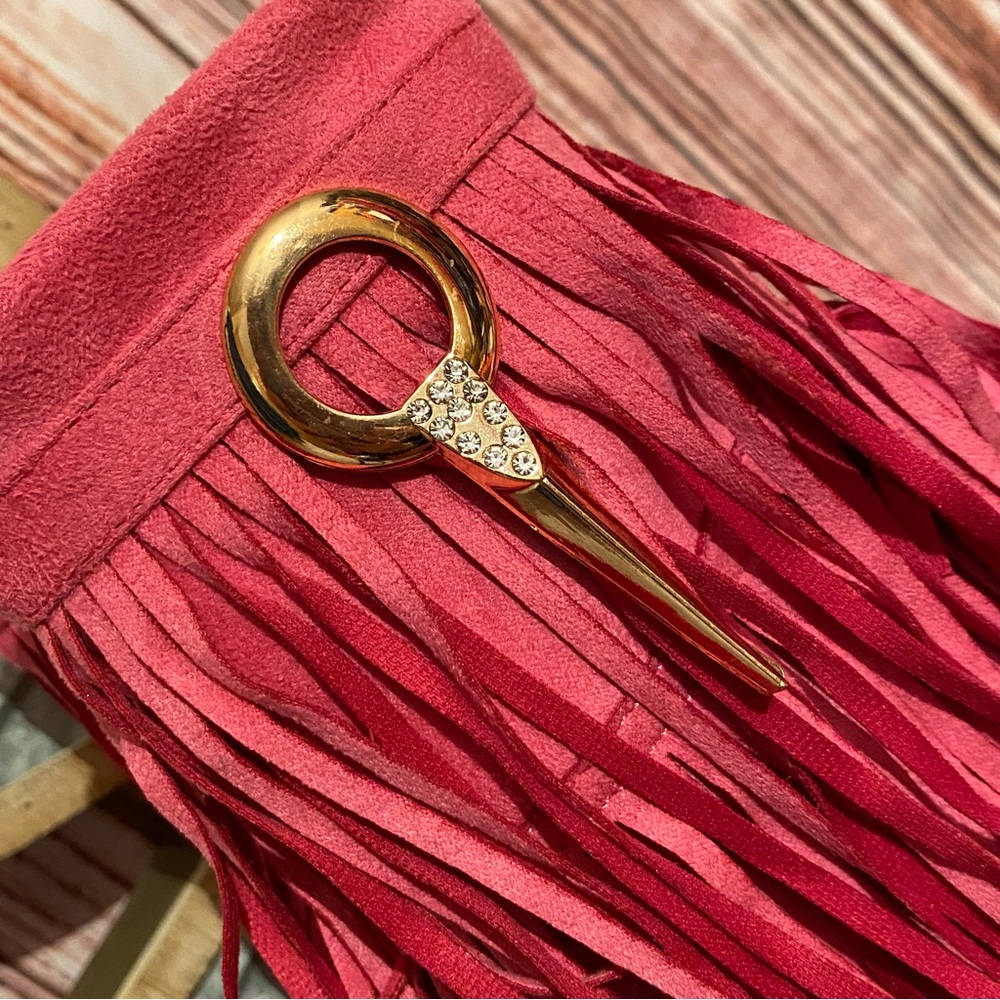 Fuschia Fringe Ankle Bootie - Picture 6 of 15